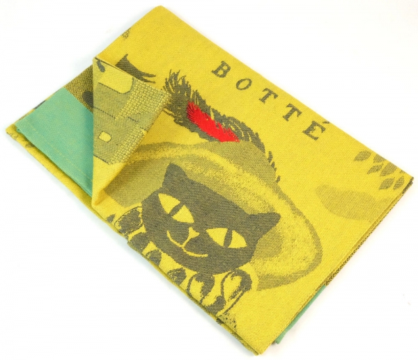 Küchentuch gewebt limitiert Der gestiefelte Kater bestickt