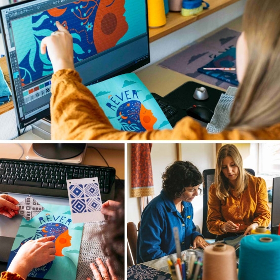 Küchentuch gewebt limitiert Träumen bestickt