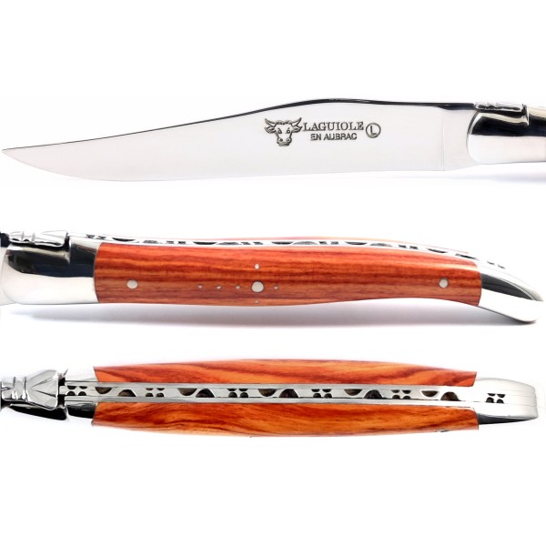 6 Premium Steakmesser Set Rosenholz