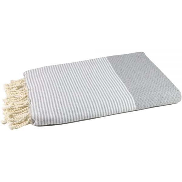 Fouta Tuch mit Wabenmuster eisgrau