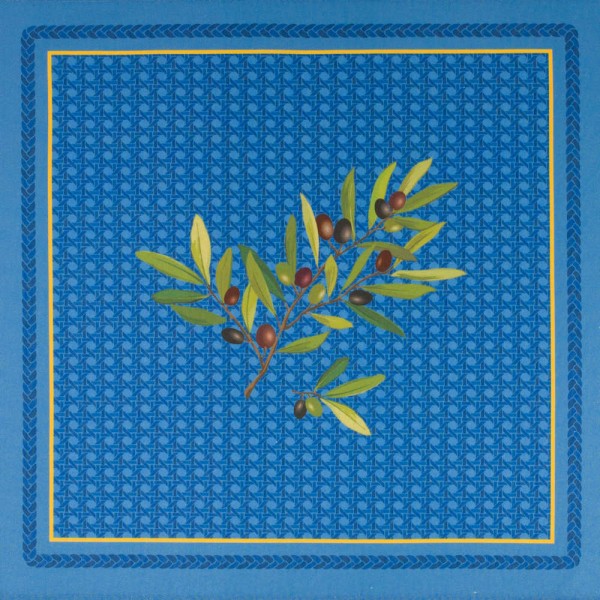 Serviette 45x45 cm blau Nyons Oliven