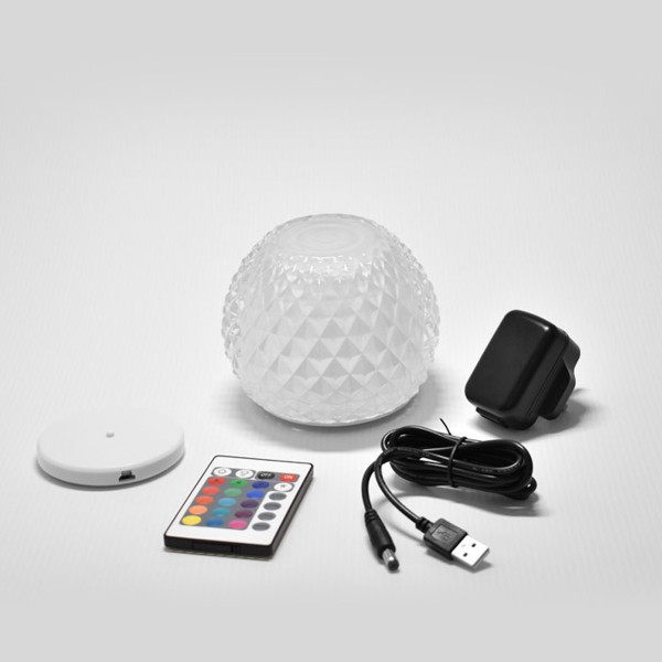 Kabellose Leuchte Jupiter mit FB mehrfarbig für innen und außen