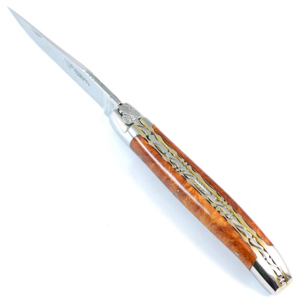 Amboina Wurzelholz Doppelplatinen 12C27 Stahl