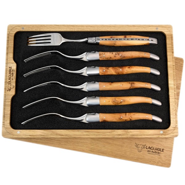 6 Premium Gabeln Set Wacholder