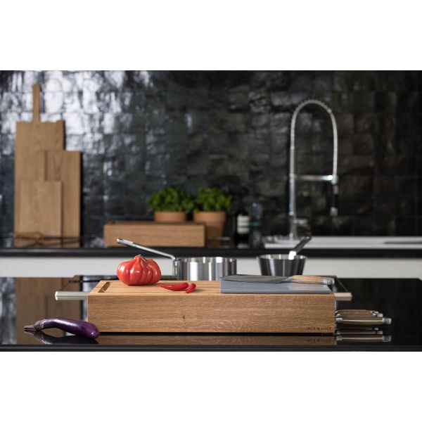 Workstation ONE L Schneidebrett aus Eiche multifunktional 60x33 cm