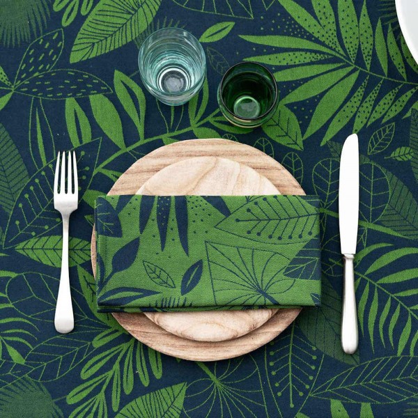 Tischdecke gewebt limitiert Feuillage 170x170 cm