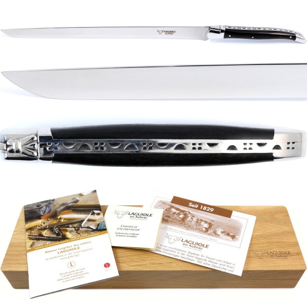 Extra langes Schinken- und Tranchiermesser Ebenholz