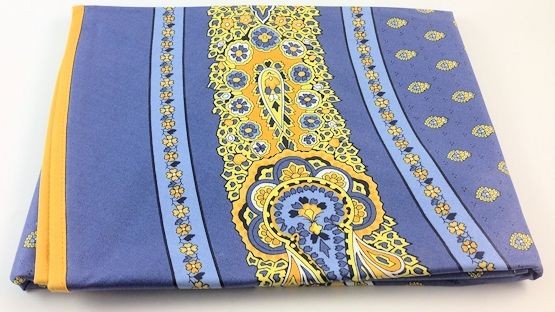 Tischdecke beschichtet rund 180 cm blau Marat Bastide