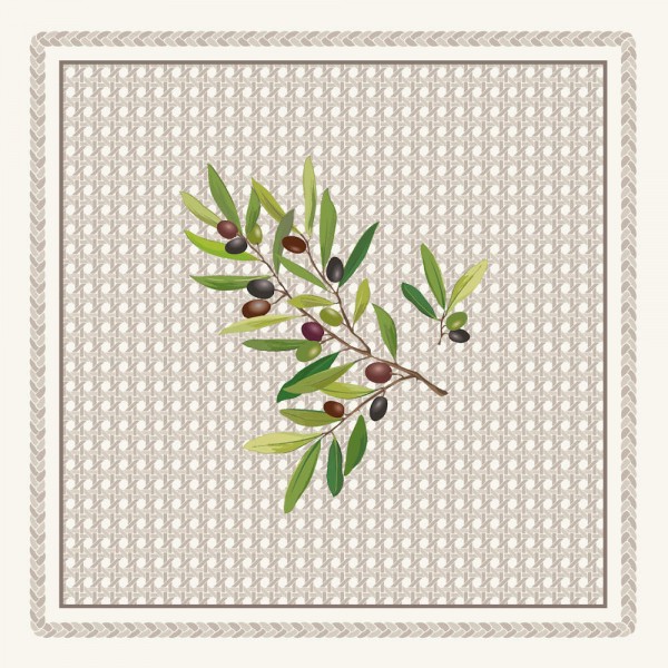 Serviette 45x45 cm natur Nyons Oliven