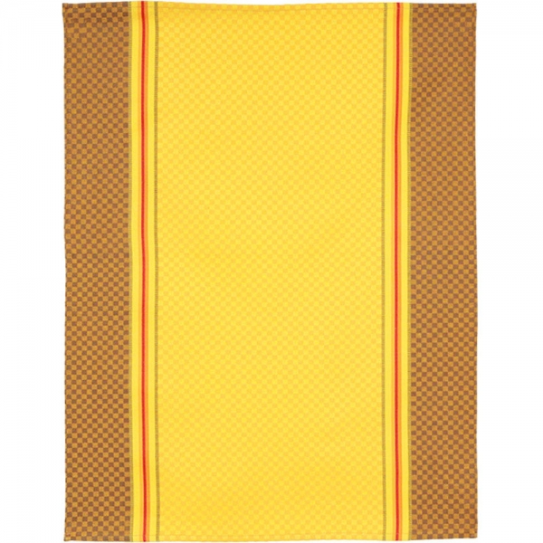 Küchentuch gewebt limitiert Ciboulette gelb-marone