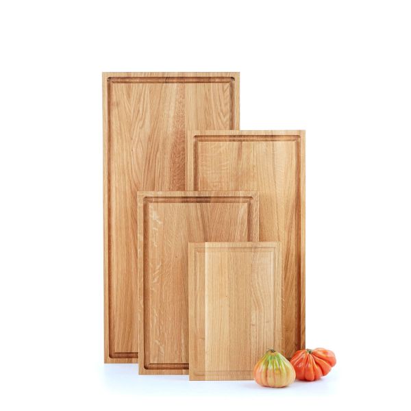 Essential reversible L Schneidebrett aus Eiche mit Saftrille 60x29,5 cm