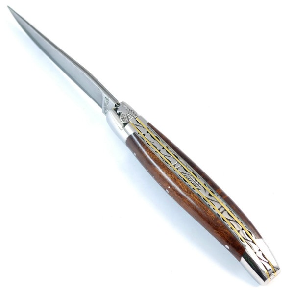 Wüsteneisenholz Wurzelholz Doppelplatinen japanischer Damaststahl