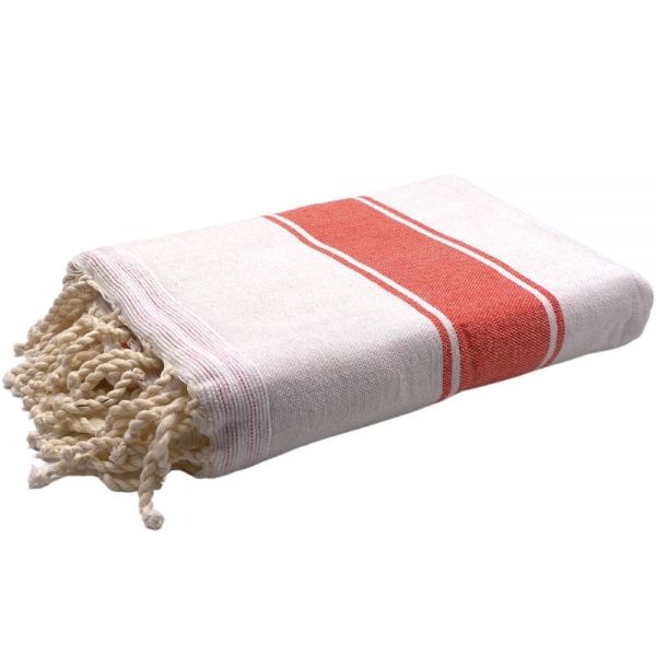 Fouta Tuch mit Frottee mandarine