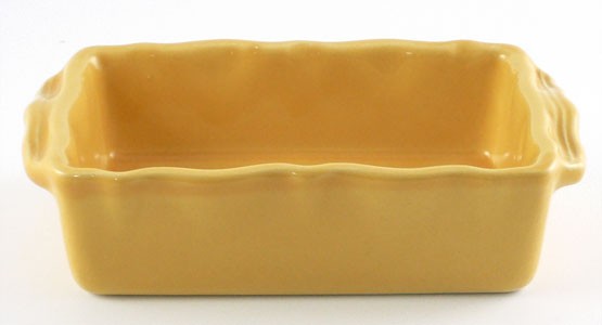 Mini Form rechteckig 16 cm, Keramik emailliert sonnengelb