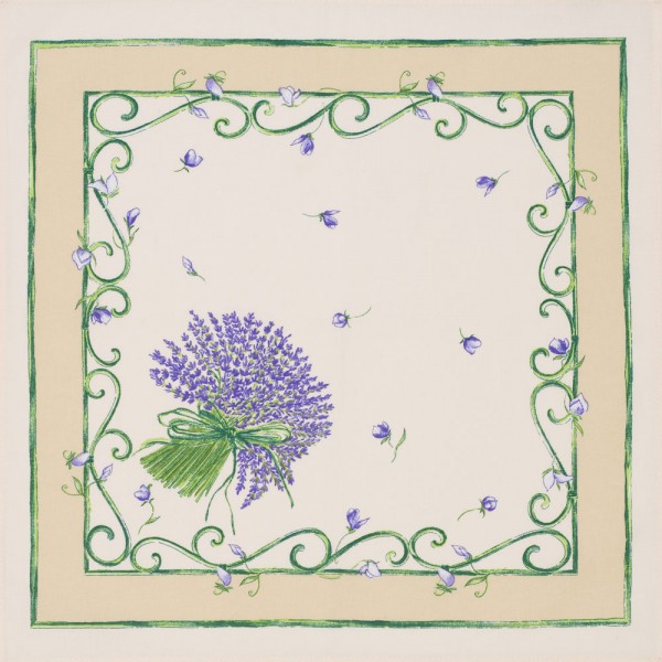 Serviette 45x45 cm natur Lavendel