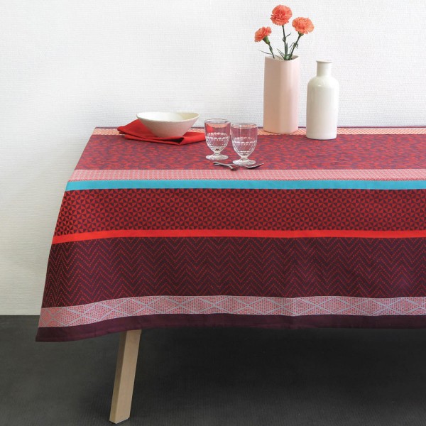 Tischdecke gewebt limitiert Walderdbeeren 170x170 cm