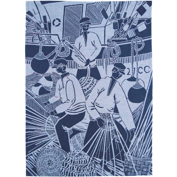 Küchentuch gewebt limitiert Fischer mit Körben