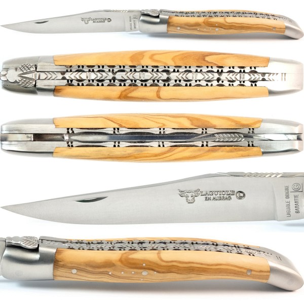 Olivenholz Doppelplatinen 12C27 Stahl