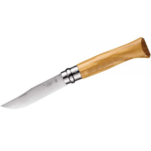 Taschenmesser No 8 Olivenholz rostfrei mit Etui