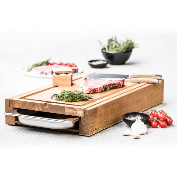 Workstation ONE M Schneidebrett aus Eiche multifunktional 45x33 cm