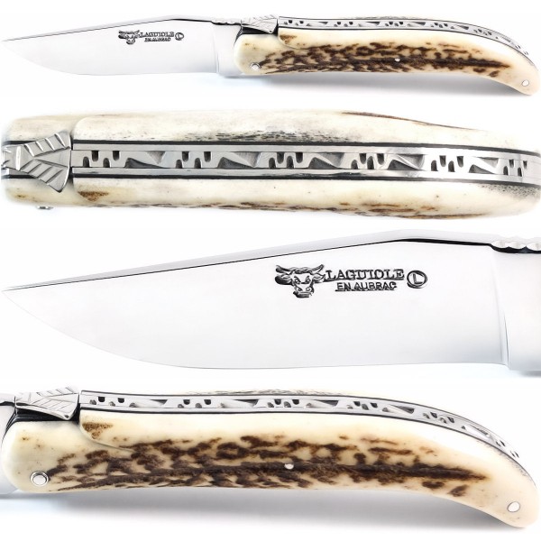 Jagdmesser Hirschhorn 12C27 Stahl