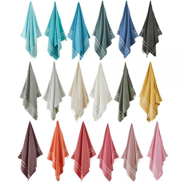 Fouta Tuch mit Fischgrätenmuster burgund