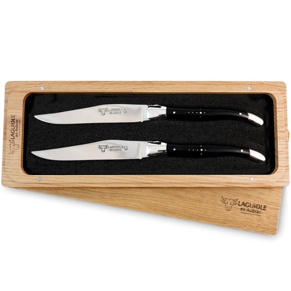 2 Premium Steakmesser Set Ebenholz