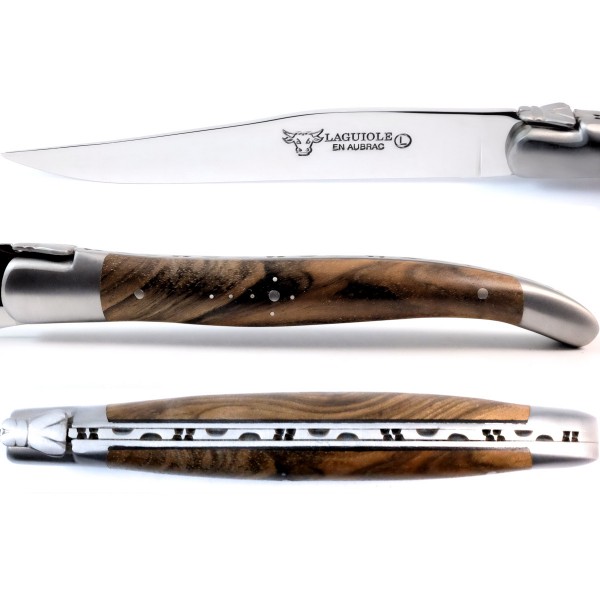 6 Premium Steakmesser Set Walnuss Wurzelholz