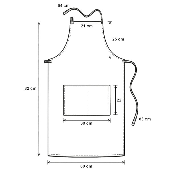 Laguiole en Aubrac Grillschürze, Garten- und Arbeitsschürze, Canvas olivgrün