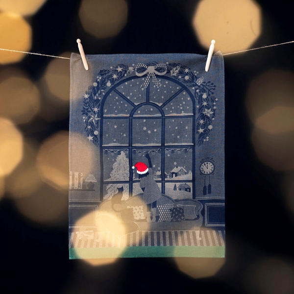 Küchentuch gewebt limitiert Weihnachtsfreude bestickt