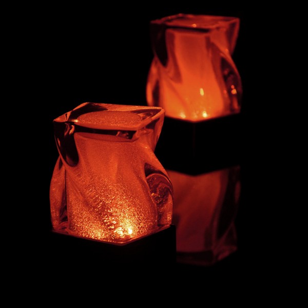 2er Set kabellose Leuchten Curve mit FB mehrfarbig für innen und außen