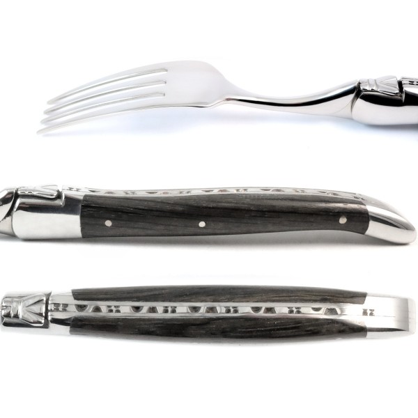 6 Premium Gabeln Set fossile Mooreiche