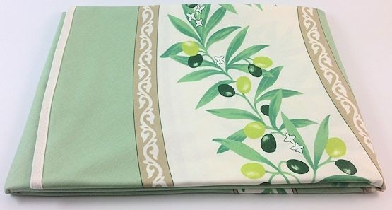 Tischdecke beschichtet rund 180 cm grün Ramatuelle Oliven