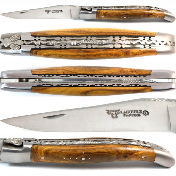 Pistazienholz Doppelplatinen 12C27 Stahl