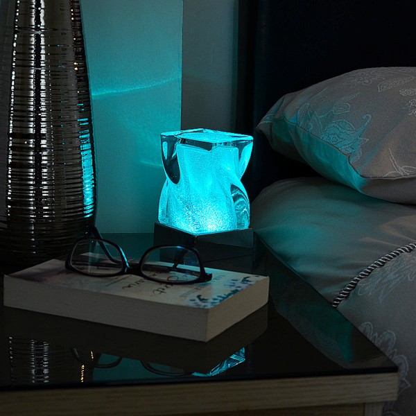 2er Set kabellose Leuchten Curve mit FB mehrfarbig für innen und außen