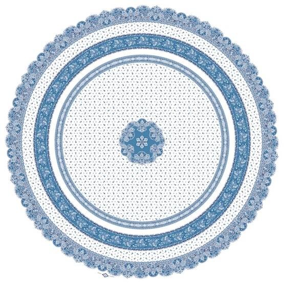 Tischdecke beschichtet rund 180 cm weiß Marat Tradition