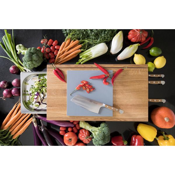 Workstation ONE L Schneidebrett aus Eiche multifunktional 60x33 cm