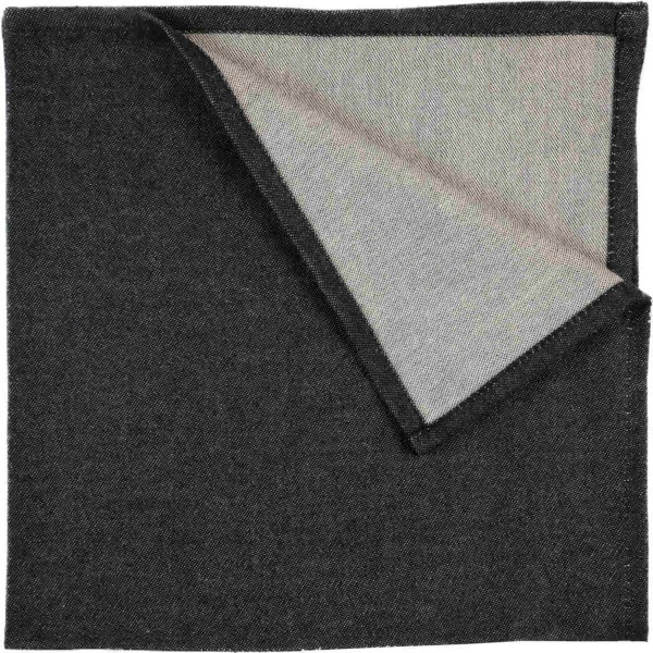 Serviette gewebt moorschwarz grau