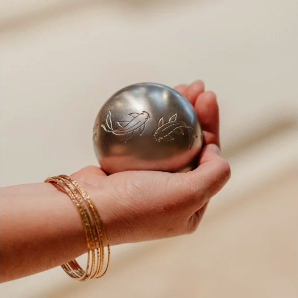 3er Satz Edelstahl Pétanque Boule Kugeln Carpe Koi