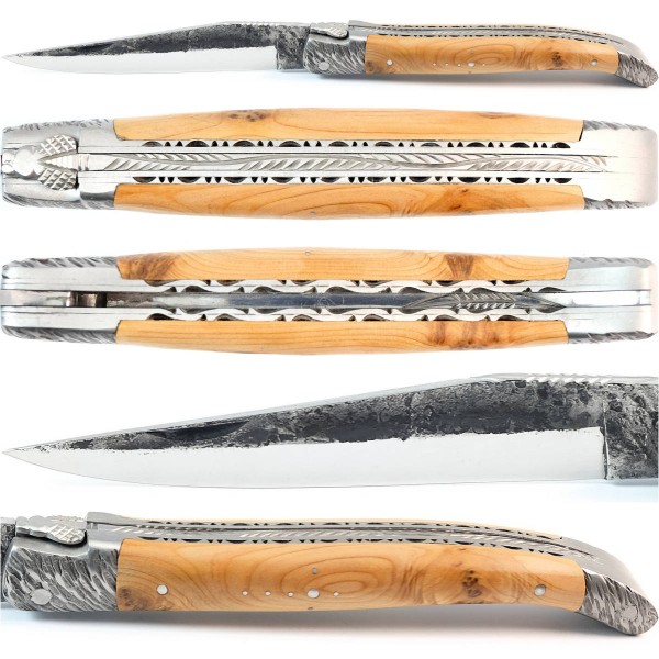 Wacholder Doppelplatinen Heftbacken gehämmert Carbonstahl roh geschmiedet