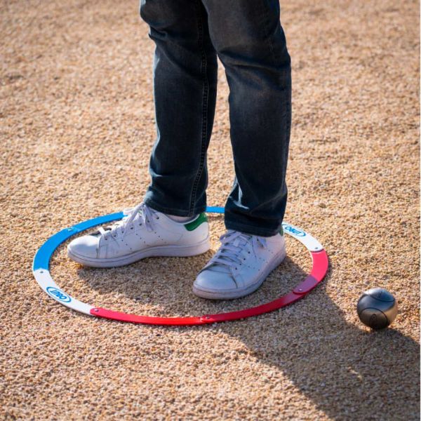 Pétanque Abwurfkreis faltbar blau weiß rot