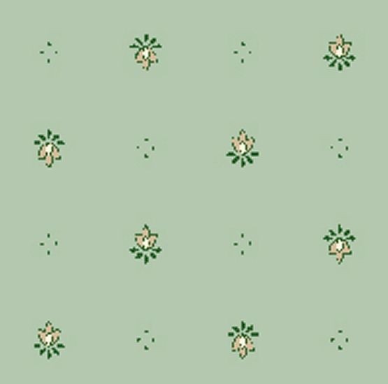 Serviette 45x45 cm grün Lilien