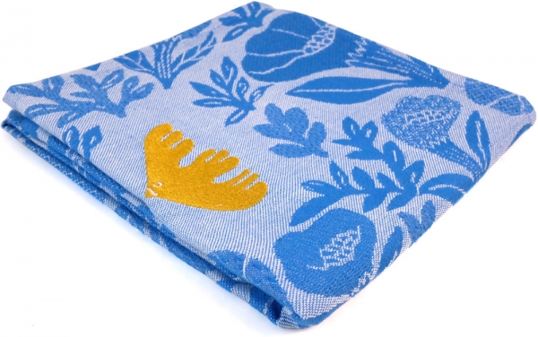 Küchentuch gewebt limitiert Jardin bleu bestickt