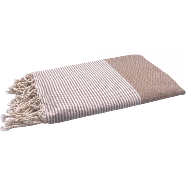 Fouta Tuch mit Wabenmuster sahara