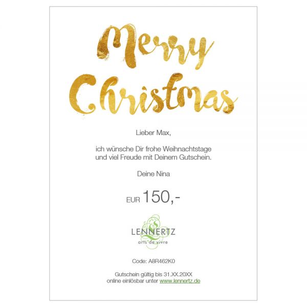Geschenkgutschein Merry Christmas