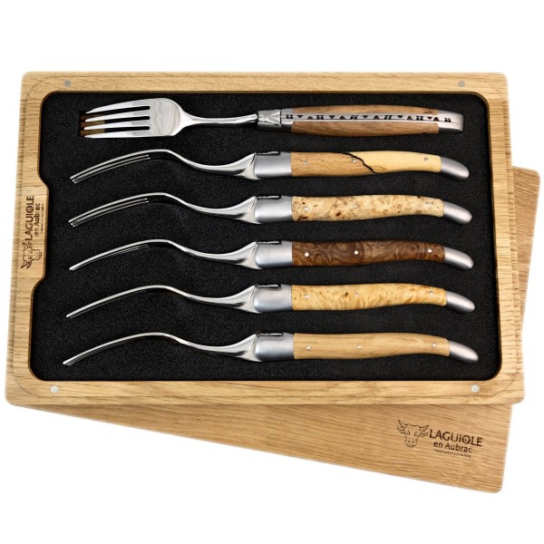 6 Premium Gabeln Set europäische Hölzer