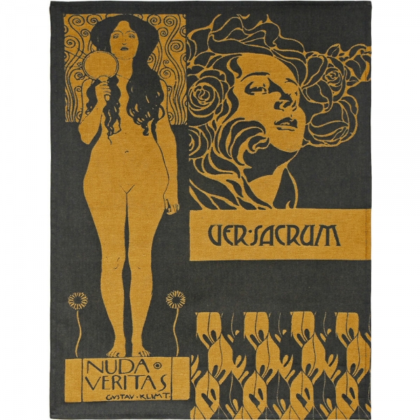 Küchentuch gewebt limitiert Nuda Veritas, Gustav Klimt