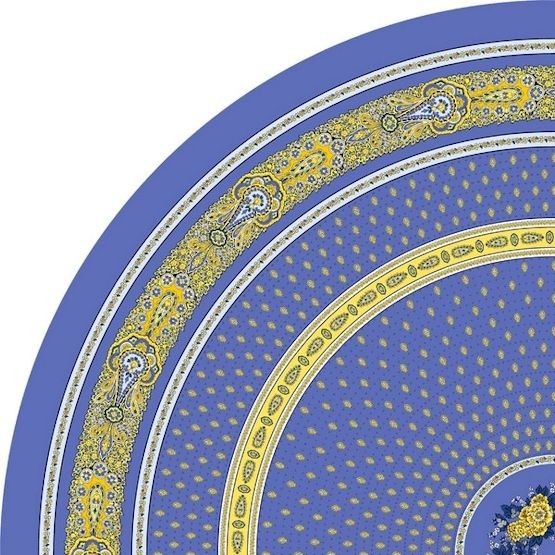 Tischdecke beschichtet rund 180 cm blau Marat Bastide